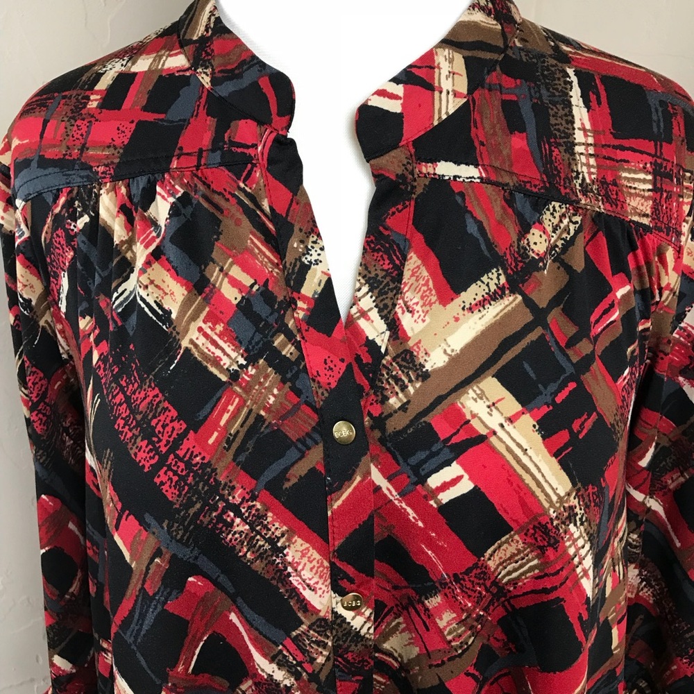 Bcbgmaxazria Button Front Printed Tunic - image 4